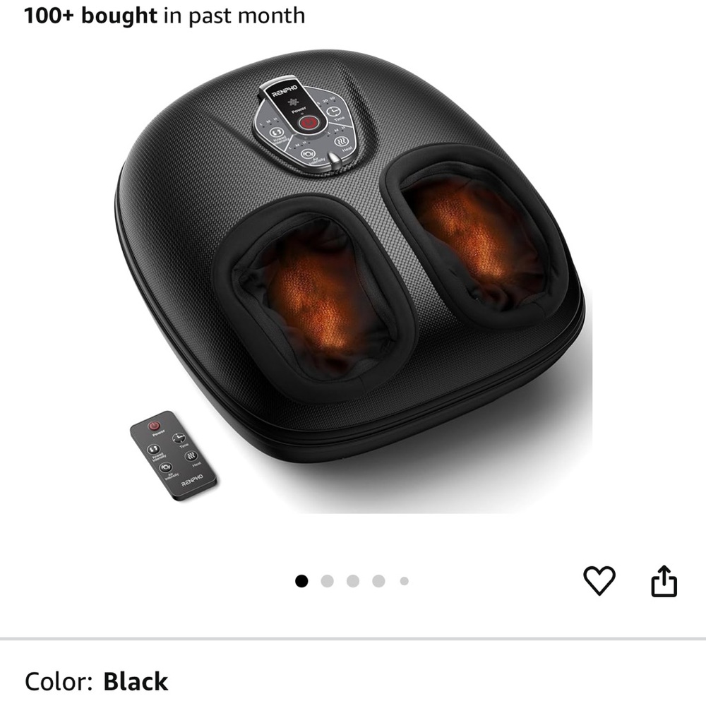 Black Foot Massager with Remote Control